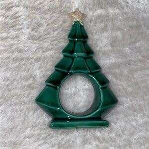 Vintage Ceramic  Christmas Tree Napkin Holder decor